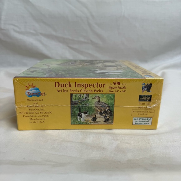Duck Inspector Puzzle 500 Piece SunsOut Cat & Ducks Scene Jigsaw New Sealed - Picture 5 of 7